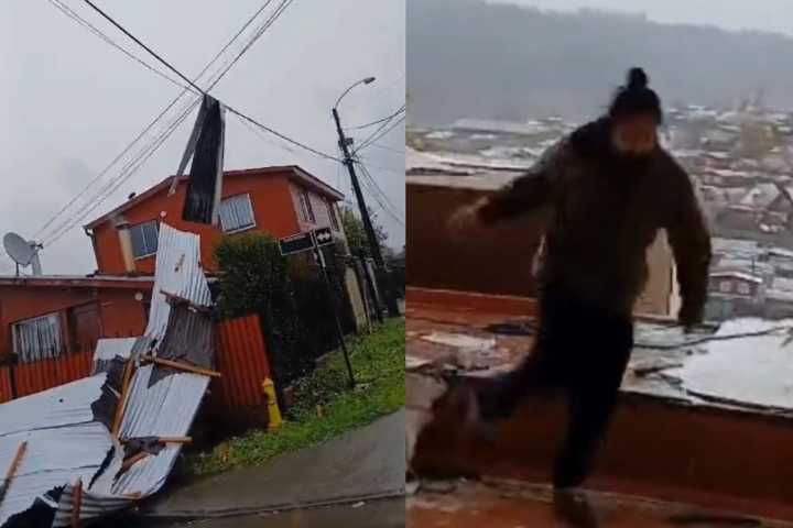 VIDEO. Sistema frontal en Chile: iglesia es destrozada por fuertes vientos