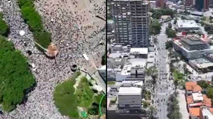 Poca concurrencia en concentración convocada por María Corina Machado en Las Mercedes (+Video)
