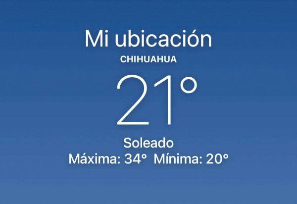 Se espera día soleado con temperatura de 34°C