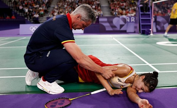 La figura española del bádminton sufrió una dura lesión en los Juegos Olímpicos