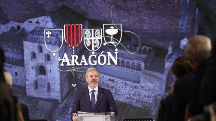 Azcón reivindica en el 75 aniversario de la Hermandad de San Juan de la Peña el orgullo por la historia e identidad de Aragón