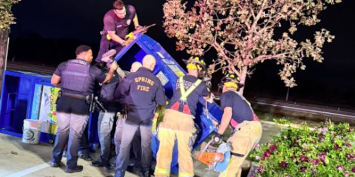 ‘Tragic discovery’: Man found dead inside donation box, authorities say