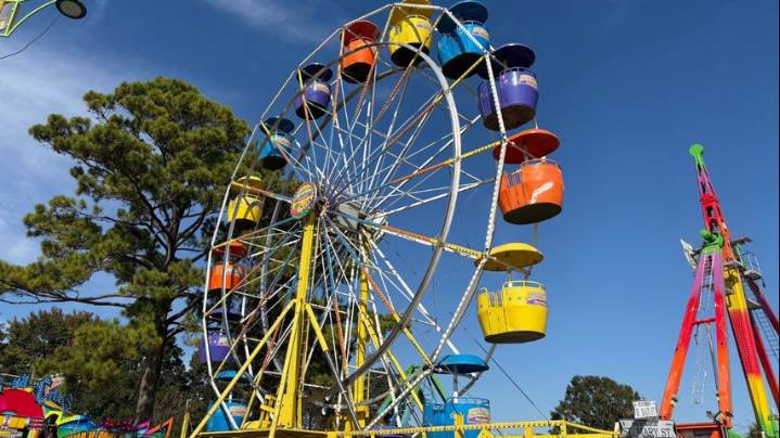 One of the two young girls thrown from a Ferris wheel has been released from the hospital