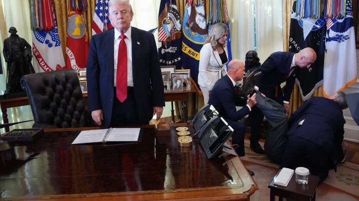 Trump TV Press Conference Ends Suddenly as Healthcare Executive Collapses (VIDEO)