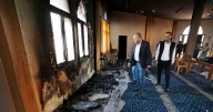 Israeli settlers torch West Bank mosque and scrawl hateful messages after military condemnation