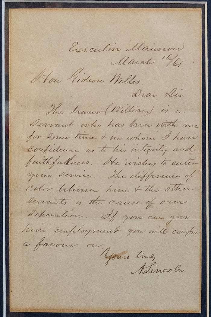 Abraham Lincoln letter seeking job for Black friend and valet now on display at presidential museum