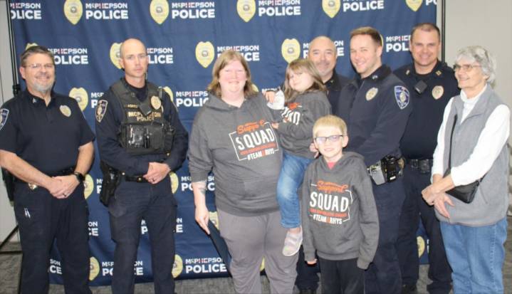 McPherson Police Department honors a young girl battling leukemia