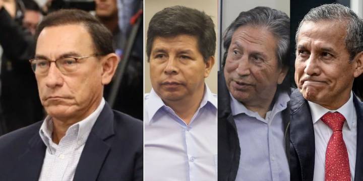 Pedro Castillo, Martín Vizcarra, Ollanta Humala y Alejandro Toledo: las sentencias de los cuatro expresidentes peruanos condenados por corrupción