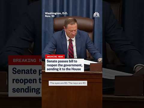 Senate passes bill to reopen the government, sending it to the House
