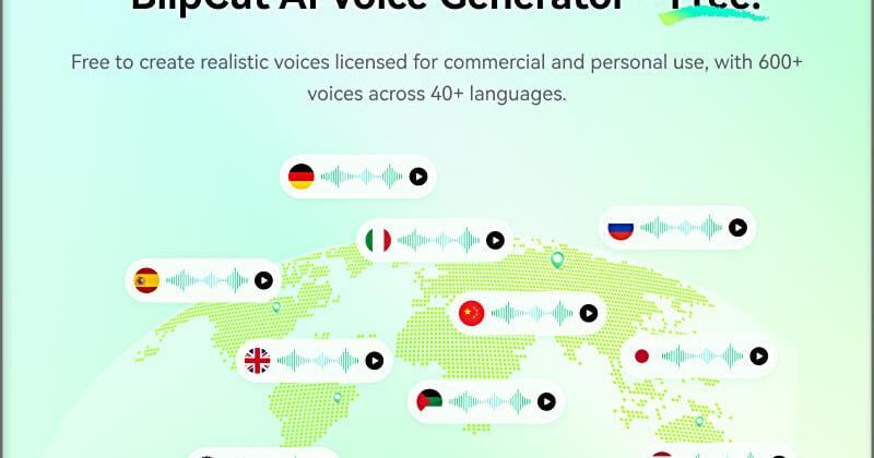 BlipCut Releases Free AI Voice Generator to Create Realistic Commercial Voices