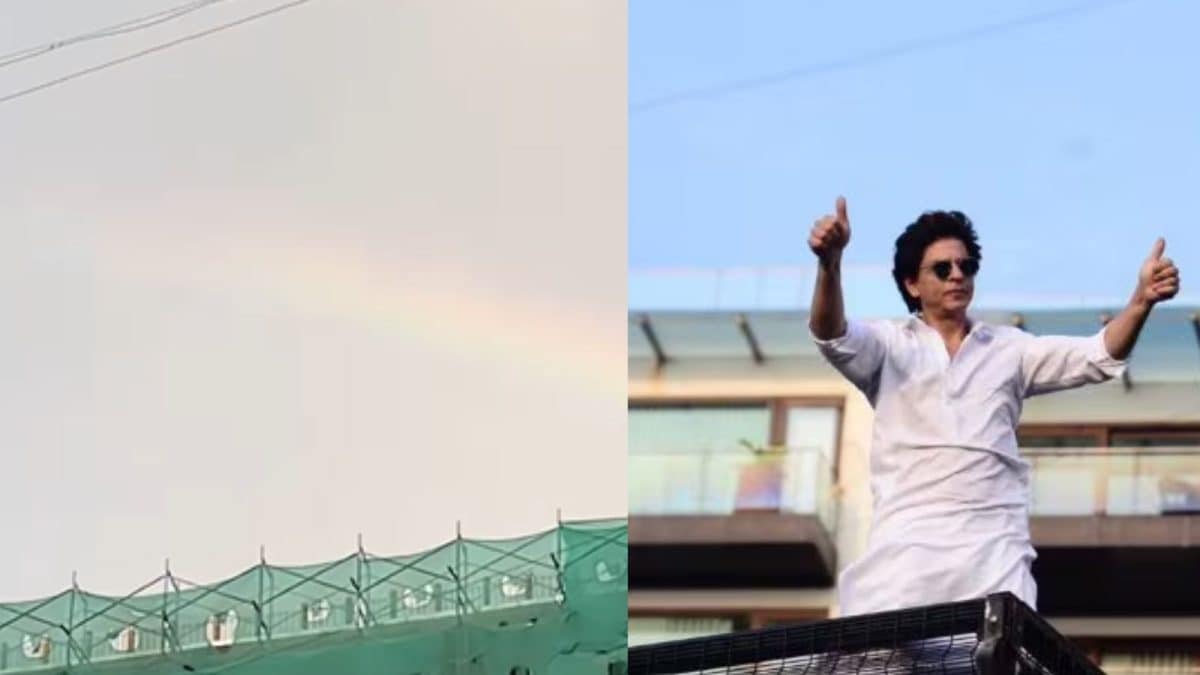 Magical Rainbow Lights Up Shah Rukh Khan’s 60th Birthday Bash At Mannat