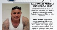 Se busca a Juan Carlos Arreola Jiménez de 43 años
