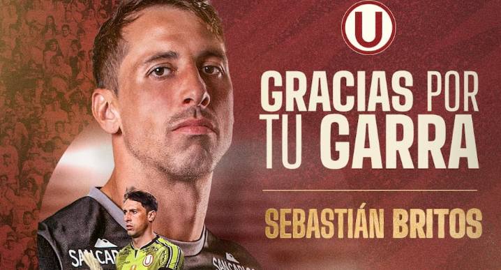 Universitario anunció salida de Sebastián Britos, Liga 1