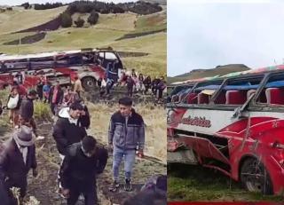 Ascienden a 21 muertos y 40 heridos las víctimas por accidente de bus en ladera en Ecuador