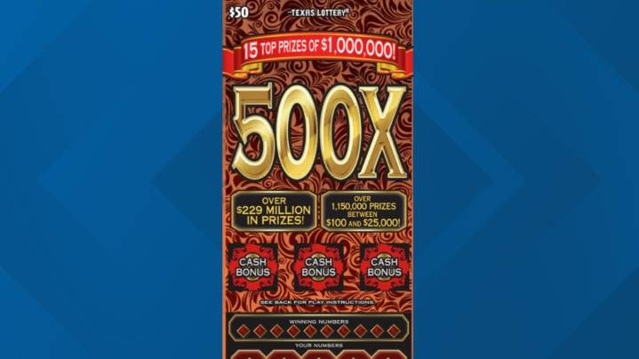 Bexar County resident wins $1 million from Texas Lottery scratch ticket