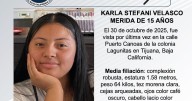 Se busca a Karla Stefani Velasco Merida de 15 años de edad