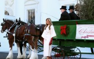 WATCH: First lady Melania Trump welcomes arrival of White House Christmas tree