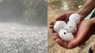 Cayó granizo en seco en Embalse y varias zonas del Valle de Calamuchita