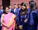 ‘India at its best’: Prez Murmu lauds women’s WC winners at Rashtrapati Bhavan