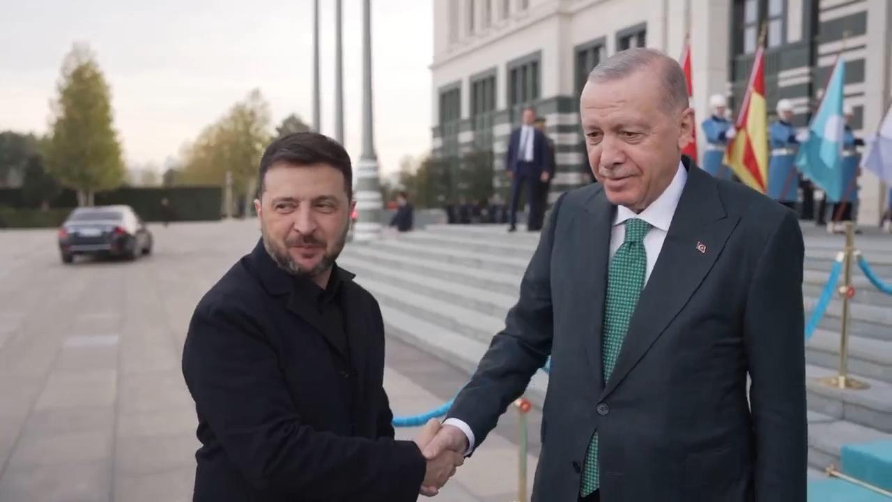 Ukrainian President Zelenskyy meets Turkish President Erdogan in Ankara in search of diplomatic support