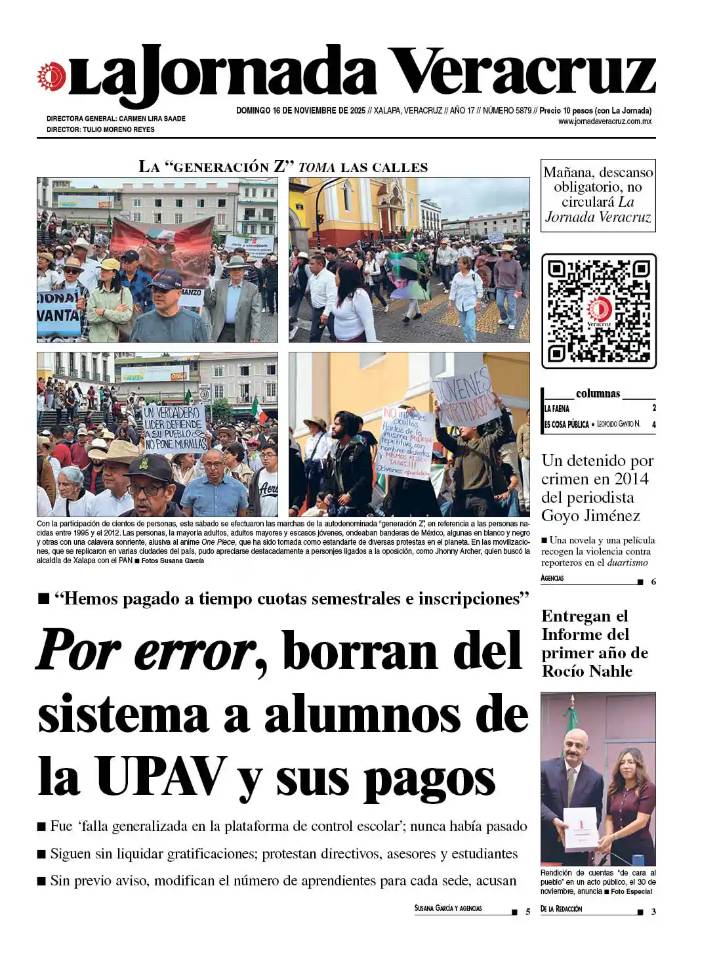 Portada del 16 de noviembre de 2025