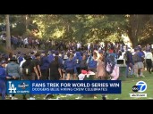 Hundreds of Dodger fans celebrate World Series win with victory hike