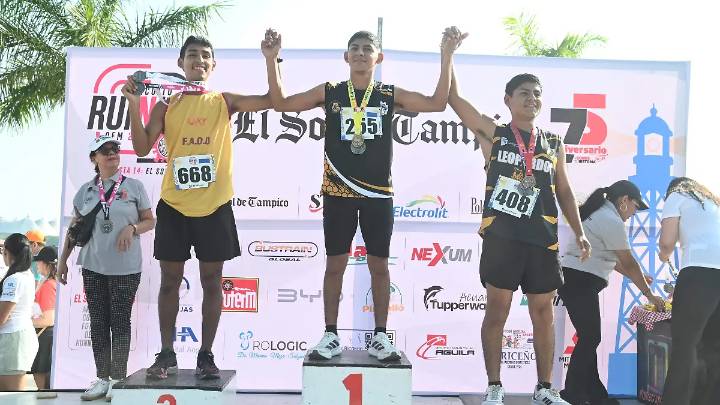 Ganadores de la Carrera Atlética El Sol de Tampico: emoción, esfuerzo y triunfos en tres, cinco y 10 kilómetros