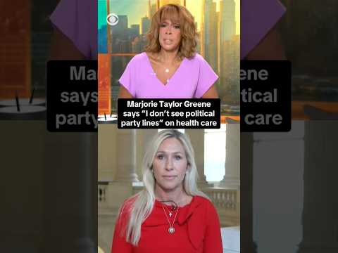 Marjorie Taylor Greene says "I don't see political party lines" on health care #shorts