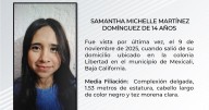 Se busca a Samantha Michelle Martínez Domínguez