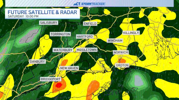 Saturday evening rain showers before Sunday wind