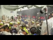 Dodgers locker room after World Series win
