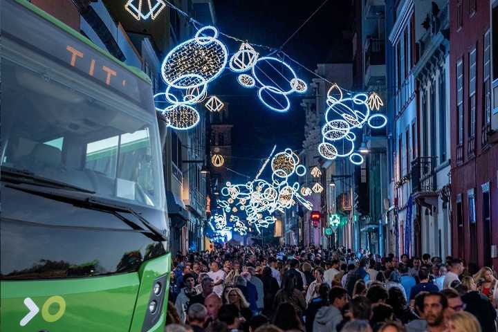 A La Noche en Blanco de La Laguna en transporte público: habrá lanzaderas gratis