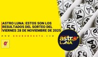 Astro Luna: estos son los resultados del sorteo del 28 de noviembre de 2025