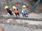 SAMEEP reparó un tramo de cañería del acueducto Fontana y se normaliza el servicio