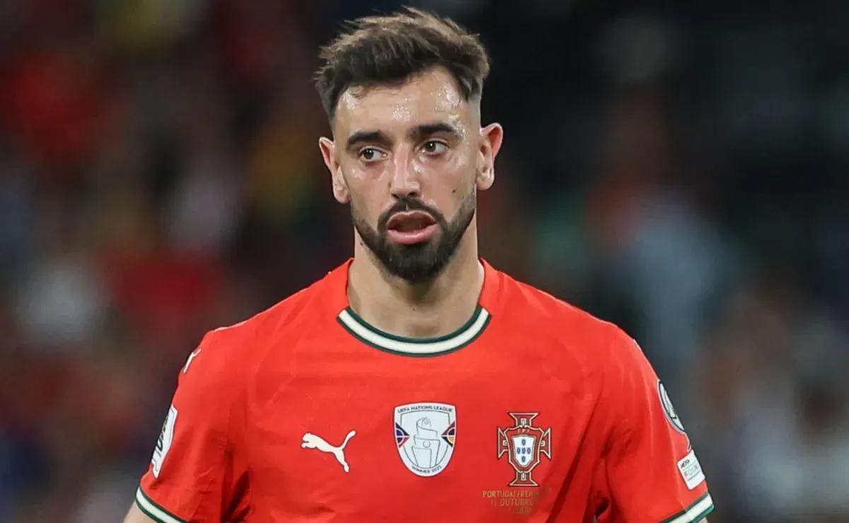 Why is Bruno Fernandes not playing today for Portugal vs Ireland on Matchday 9 of UEFA 2026 World Cup Qualifiers?