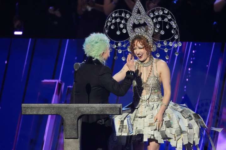 Cyndi Lauper calls for courage and Salt-N-Pepa romp through ‘Push It’ as they join Rock Hall of Fame