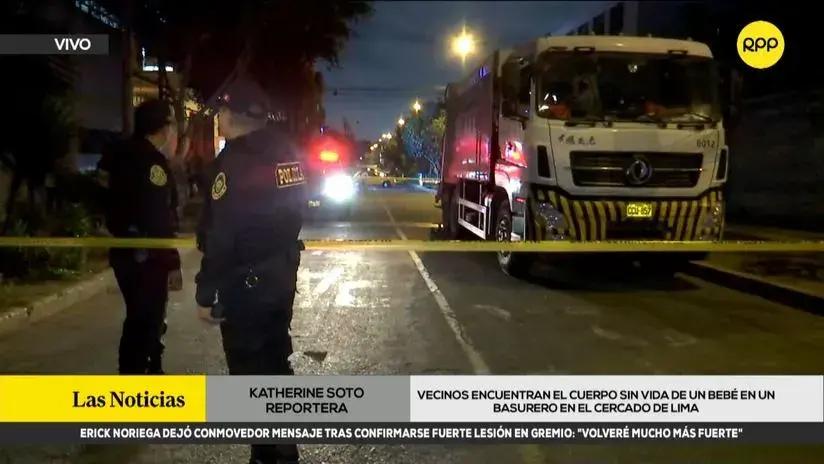 Trabajadores de limpieza hallan feto entre residuos en el Cercado de Lima