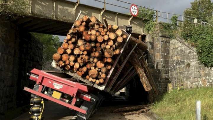 Smack my bridge up! Welsh rail overpass is Britain's most bashed