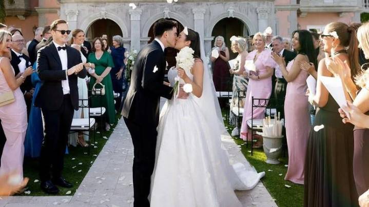 Andrew Brayshaw wedding: Fremantle Dockers star shares first photos after marrying partner Lizzie