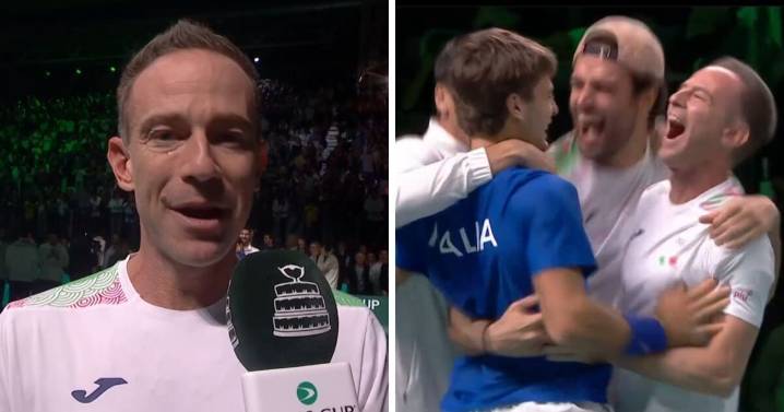 Davis Cup captain cries and thanks Jannik Sinner as Italy win in star's absence
