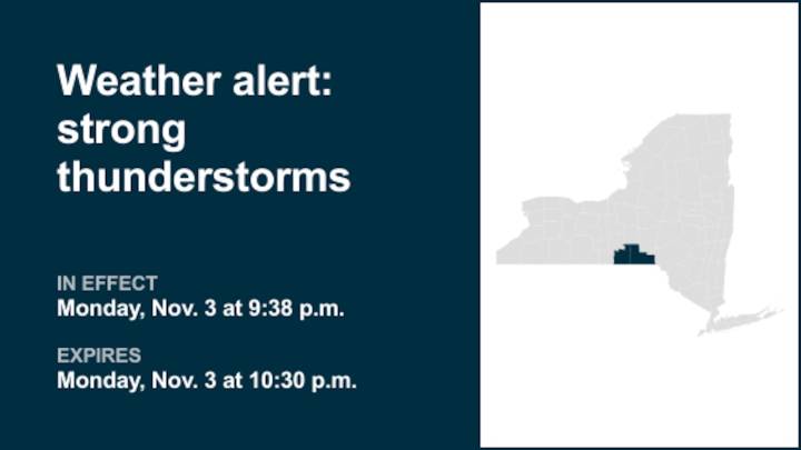 NY weather: Pea-sized hail predicted with thunderstorms to hit Tioga and Broome counties Monday