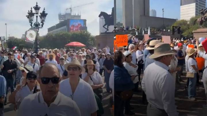Menos de 1000 personas en marcha de la Generación Z en Monterrey