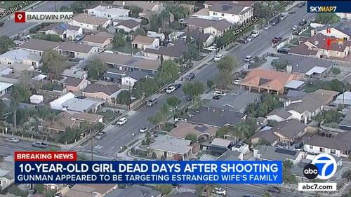 10-year-old girl dies days after being shot by man targeting estranged wife's family at Baldwin Park home