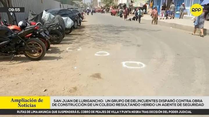 Agente de seguridad resultó herido en ataque armado contra obra de construcción en San Juan de Lurigancho