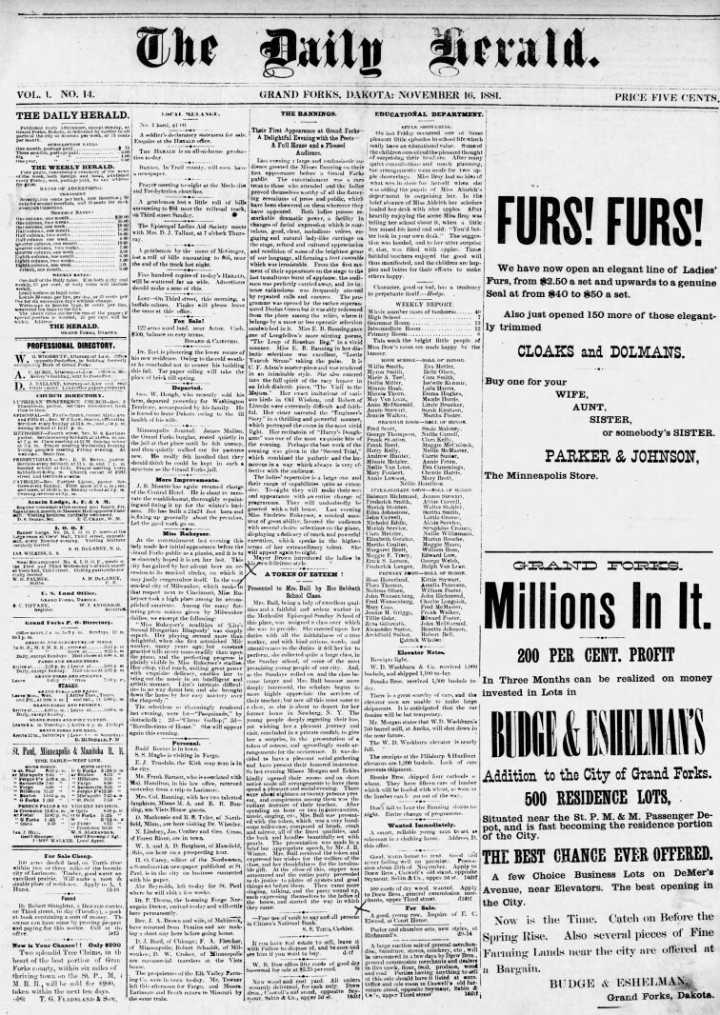 Today in History: November 16, 1881