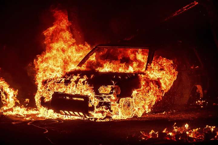 Woman, Child Rescued From Burning Mercedes In Delhi’s Govindpuri