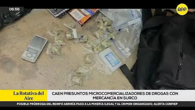 Surco: caen presuntos microcomercializadores de droga cerca de una universidad