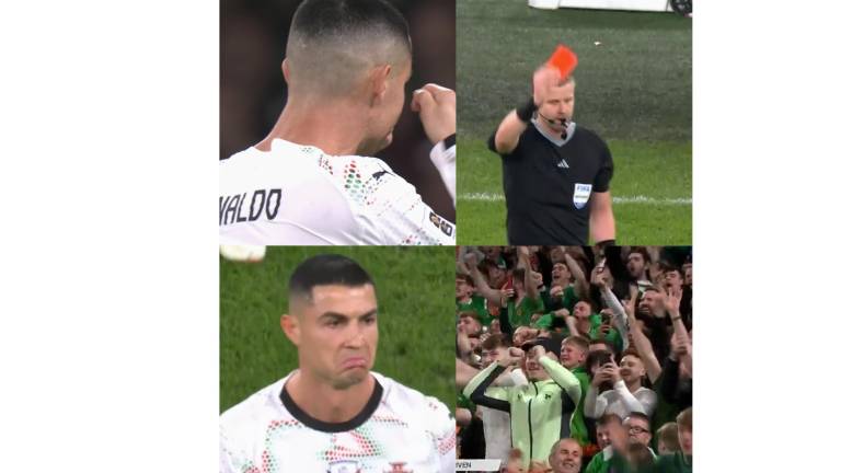 Cristiano se va expulsado y Portugal se tambalea rumbo al Mundial