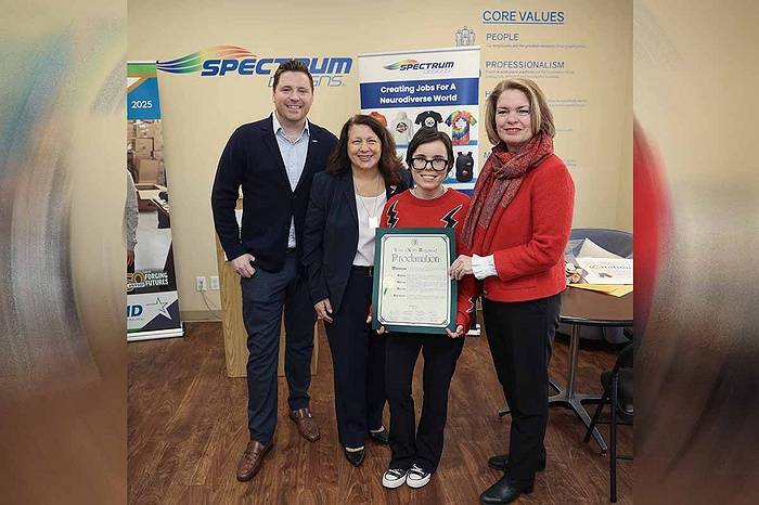 Local Officials Visit Spectrum Designs to Honor Kelli Fisher, Recipient of NYSID’s Inaugural “Trailblazer Award”