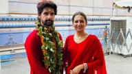 Ravie Dubey, Sargun Mehta visit Mahakal; participate in Bhasma aarti ritual